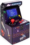 Mini Arcade Machine Handheld Console - 240 In-Built 8-Bit Retro Games, 2.5” Full Colour Screen, 8-Way Joystick, Volume Control Retro Handheld Game Console - ThumbsUp!