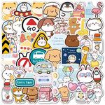 Cartoon Stickers,100Pcs Vinyl Waterproof Kawaii Cute Stickers for Kids Adults,Cute Laptop Stickers for Computer, Luggage, Stationery, Greeting Cards, Gift Tags,Window Decorations