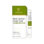 Vitacura Under Eye Roll On Serum with Vitamin C & Hyaluronic Acid | Eye Cream For Dark Circle, Puffiness, Wrinkles |For Fine Lines, Puffy Eyes | All Skin Type