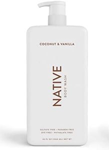 Native Body Wash for Women, Men | Sulfate Free, Paraben Free, Dye Free, with Naturally Derived Clean Ingredients, 36 oz bottle with pump - Pack of 1 (Coconut & Vanilla)