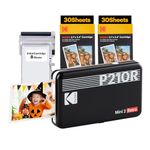 KODAK Mini 2 Retro 4PASS Mobile Photo Printer 5.3 x 8.6 cm Pack of 68 Sheets Black