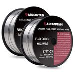 ARCCAPTAIN Flux Core Welding Wire .030", E71T-GS Mig Welding Wir 2-Pound X 2 Spool Gasless Mild Carbon Steel Compatible With Lincoln Miller Forney Harbor Welder, Pack of 2