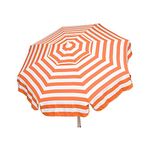 DestinationGear Heininger 1335 Italian Orange and White 6-Feet Acrylic Striped Patio Pole Umbrella