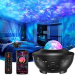 LED Star Projector, Elec3 Kids Star Night Light Adjustable Lightness Starry Projector 3 in 1 Ocean Wave Projector with Remote Control, Music Speak, Voice Control for Kids Adult Bedroom/Game Room Decor