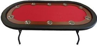 Redtooth Poker 10-seat Speed Cloth Poker Table with Cup Holders, Strong & Foldable Metal Legs