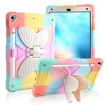 Vofolen for iPad 6th Generation Case with Butterfly Wings Kickstand Pencil Holder for Kids, Hard Back Shell Shockproof Protective Cover for iPad Air 2/ iPad 6th 5th (2018/2017), 9.7 inch