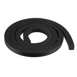 sourcing map Solid Rectangle Rubber Seal Strip 10mm Wide 10mm Thick, 1 Meter Long Black