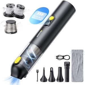 AUXITO Car Vacuum Cleaner, 4 in 1 Handheld Vacuum Cordless, Mini Portable Car Vacuum Cordless with 14000Pa Powerful Suction, Small Vacuum Dust Buster for Home, Car, Pet, Office