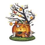 The Bradford Exchange 'Purr-fectly Mischievous' Illuminated Halloween Tree – Halloween-inspired tree overflowing with orange lights and costumed kitties. Exclusive to