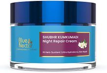 Blue Nectar Kumkumadi Night Cream for Women for Glowing Skin | Plant Based Brightening Night Cream for Oily, Dry & Combination Skin (16 Herbs, 50g