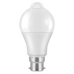 Powstro LED Smart Motion Light Bulbs - B22 PIR Light Sensor Bulb 12W Cool White 6000K Auto On/Off Night Lamp for Stairs, Garage, Corridor, Walkway, Yard, Hallway, Patio, Carport (1 Pack)