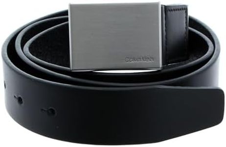 Calvin Klein Ceinture Homme Formal Plaque Belt 3.5 cm Ceinture Cuir, Noir (Black), 85 cm