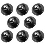 OxHOME 8pcs Caster Wheel Self Adhesive Caster Wheel 360° Swivel Wheels for Furniture, Small Appliance, DIY Modification Moving Table Heavy Duty Caster Wheels 200Kg Loading Capacity, Black