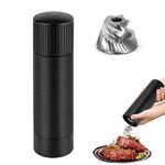 WhiteRhino Professional Pepper Grinder Mill,Heavy Duty High Output Aluminum Pepper Mill Refillable,Spice Grinder with Top Button Lock Design,Stainless Steel Burrs and Adjustable Coarseness Gift Set