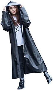 Multifunctional EVA Raincoat, Transformable Rain Poncho Unisex Rain Cape, Black, Large