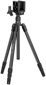 TONYBOO Shooting Tripod with Rifle Clamp,Hunting Tripod for Rifle with V Yoke,4 Section Height Adjustable 24"- 64"