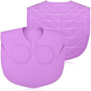 Hair Cutting Cape Collar for Salon, Hair Cutting Guide for Women, Large Waterproof Silicone Hair Dye Collar, Barber Hair Cutting Mat for Shoulders with Weighted Rubber Neck Wrap, Purple