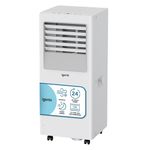 Igenix 9000 BTU 3-in-1 Portable Air Conditioner with Cooling, Fan & Dehumidifier Function, 24 Hour Timer, Remote Control & Window Venting Kit Included, IGAC01009W