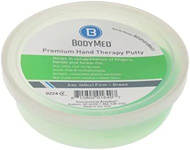 BodyMed Premium Hand Therapy Putty, Green, 3 Oz., Firm, Strengthening Therapy Putty for Physical Rehabilitation