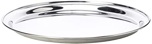 Genware NEV-52039 Tray, Stainless Steel, 12" Round, 300 mm