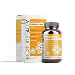 NatureAlly Pure Flaxseed Oil : Plant-Based Omega 3-6-9 | 1000mg Highly-Refined | Natural Source of Omega | Joint, Heart, Skin, Eye, Brain, Hair & Muscle Health | No Fishy Burps | 1 Capsule a Day (60 Capsules)