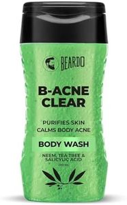 Beardo Body Acne Clear Body Wash for Men 200 ml | With Neem, Tea Tree and Salicylic Acid | Clean Clear Skin | For Body Acne and Skin Purification | B-acne