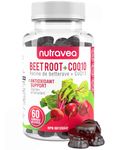 Beetroot Gummies – With CoQ10, Folic Acid, Acai, Bilberry & L-Citrulline – Supports Red Blood Cell Formation & Oxygen Transport – Antioxidant Supplement – 60 Raspberry Gummies – Made in Canada