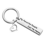 FEELMEM Nanny Gift My Favorite People Call Me Nanny Keychain Best Nanny Ever Jewelry Babysitter Gift Grandma Gift (mema), Mema, Middle