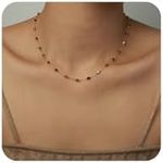 Yimofy Colorful Stone Necklaces for Women 14K Gold Plated Stainless Steel Boho Summer Choker Necklace Dainty Gold Chain Necklace Jewelry Gift