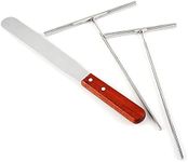 Echaprey Crepe Spreader and Spatula Kit Stainless Steel Crepe Spreader Tool 3 Pcs (5", 7" Spreaders and 12" Spatula)