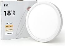 LVL LED Round Ceiling Light, 18W 9inch Ceiling Lights, Warm Light, Natural Light, Daylight, Modern Flush Ceiling Lamp for Hallway, Corridor, Kitchen, Bedroom, Utility Room, Office(White, Φ23cm-18W)