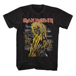 Iron Maiden T Shirt Killer 2 Album Cover Front & Back Print Mens Short Sleeve T Shirts Classic Rock Tees, Black, Medium