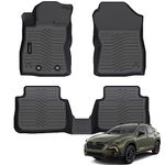 Auxko All Weather Floor Mats Fits for Subaru Crosstrek 2024 TPE Rubber Liners Accessoires for Subaru Crosstrek 2024 All Season Guard Odorless Anti-Slip Mats for 1st & 2nd Row