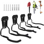 Garden Power Tool Hanger,Garage Wall Hooks,Heavy Duty Storage Hooks,Metal Garden Strimmer Hanger,String Trimmer Hanger Bracket Perfect for Garage Tool Organizers and Storage(4PCS)