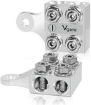 Vgate 8-Way Battery Terminal Block for Lithium or AGM Lead-Acid Battery with Bolt Down Ends or Threaded Studs, M8 or 5/16”-18