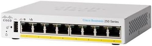 Cisco Systems Business CBS250-8PP-D Smart Switch | 8 Port GE | Partial PoE | Desktop | Limited Lifetime Hardware Warranty (CBS250-8PP-D-NA)