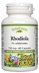 Natural Factors - Rhodiola, Herbal Factors®, 60 Capsules