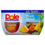 Dole Fruit Bowls Fruit Salad with Extra Cherries in Water, No Sugar Added, Healthy Snack, 107 ml, 4 Cups, Packaging May Vary