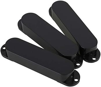 Lovermusic 82mm Black Plastic Closed Shell Electric Guitar Single Coil Pickup Covers Pack of 3