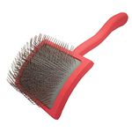 Chris Christensen Big G Slicker Brush for Dogs (Goldendoodles, Labradoodles, Poodles), Groom Like a Professional, Fluff Detangle Style, Saves Time Energy, Coral, Large