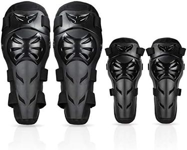 Gute Knee Pads Elbow Pads 4Pcs - 2 in 1 Protective Elbow Guard/Knee and Shin Guards, Motorcycle Gear Set with Adjustable Knee Cap Pads Protector for Motocross ATV Skating