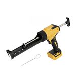Cordless Caulking Gun for Dewalt, Electric Silicone Sealant Gun Applicator for 300ml Cartridges with 6 Adjustable Speed & Digital Display & LED Light & Anti-Drip for Filling Sealing (for Dewalt)