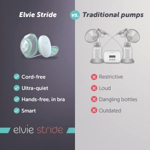 Elvie Stride Single Electric Breast Pump – Portable & Hands-Free