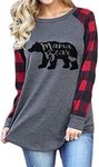 Mellons Womens Casual Plaid Long Sl