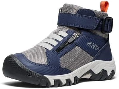 KEEN Targhee Boundless Adaptive Alternative Closure Durable Hiking Boots, Naval Academy/Steel Grey, 7 US Unisex Big Kid