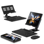 MOAITO for Samsung Galaxy Z Fold 6/5/4/3 Adjustable Stand for Desk, Fully Foldable & Portable Z Fold 6 Stand, Office Mobile Phone Stand Holder with Capacitor Pen and Bluetooth Mouse & Keyboard Set