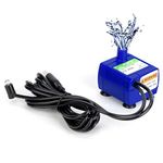 Cat Fountain Pump,Replacement Pump for 2.4L Flower Pet Fountain,Super Silent Submersible Water Pump with LED Light, DC5V 1.5W Low Power Consumption USB Water Pump with 5.9ft Power Cable