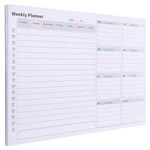 Weekly Planner Pad, 60 Sheets A4 Weekly Meal Planner Pad Weekly Desk Planner Tear Off Pages Planning Pad for Office School Family