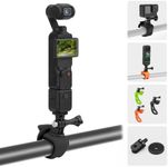 BRDRC Pocket 3 Car Bike Mount Strap Flexible Wrap Band Motorcycle Handlebar Fence Holder Accessories for Insta360 X4 X3 Ace Pro Go 3 3S, for GoPro 13 Max Mini Hero, Osmo Pocket 3 2 Action 5 Pro Camera