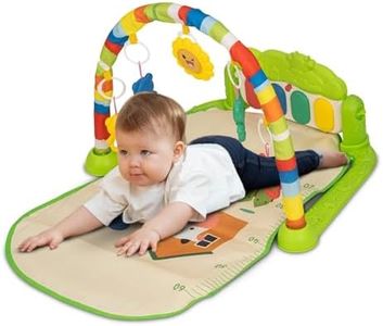 Baybee Piano Play Gym Mat for Babies, Activity Playgym for Baby with 5 Hanging Toys, Music & Lights | Playing Mat for New Born Baby | Indoor Play Gym for Babies 0 to 12 Months Boy Girl (Green)